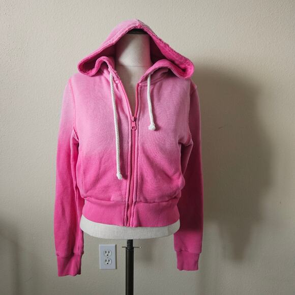 American Eagle Outfitters Tops - American Eagle AE seriously lived in cropped fullzip hooded sweater small